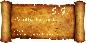 Sántha Fernanda névjegykártya
